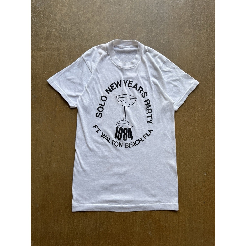 vintage 80s 90s single stitch Fraternity Frat Party T-Shirt New Year 1992/93 XL